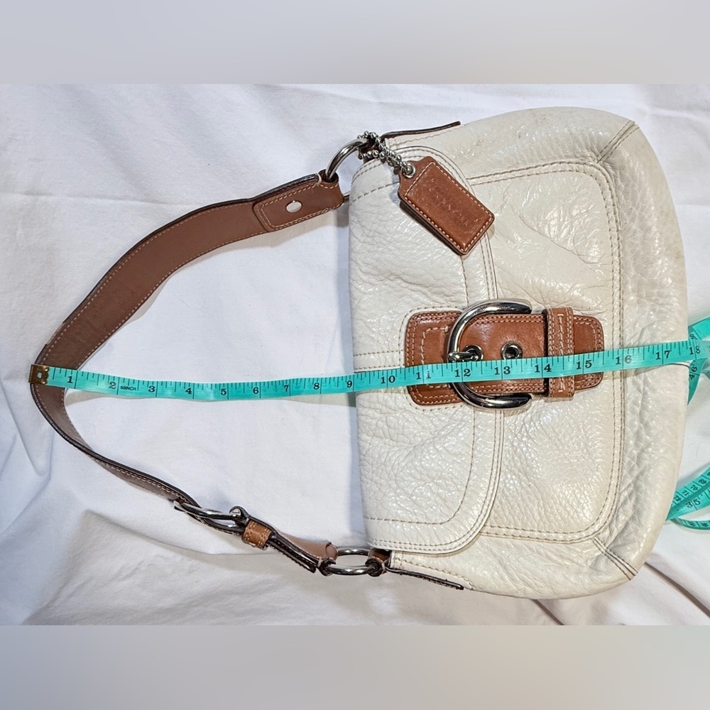 Coach White and Brown Shoulder Bag - Picture 9 of 12